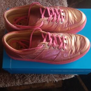 John Fluevog Iridescent Pink Sneakers